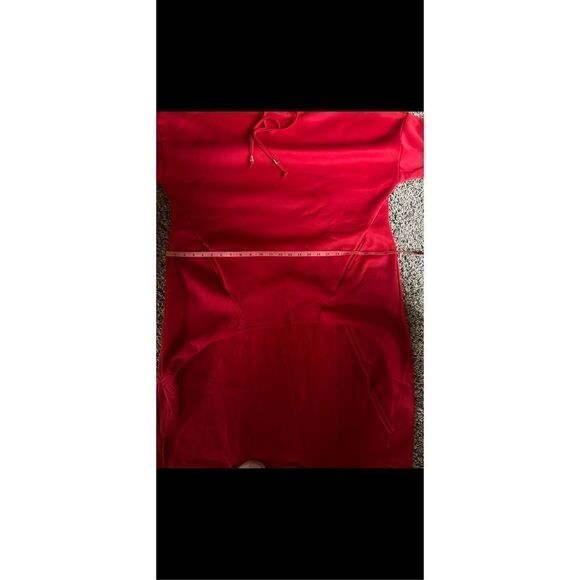 🔥Red High-low casual hoodie, long sleeve drawstring sweatshirt, size Lg/XL (14) - Picture 13 of 15